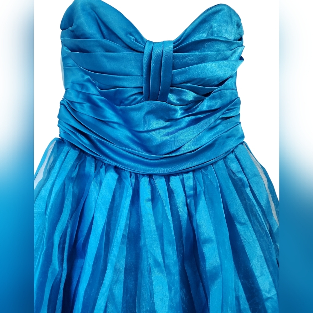 BETSY JOHNSON blue cupcake dress, strapless, mini, size 0, Y2K, vintage - Picture 2 of 7